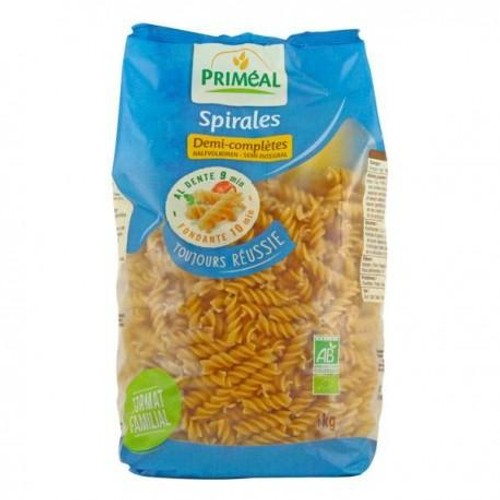 Primeal Pâtes Spirales demi-complètes Bio 1kg