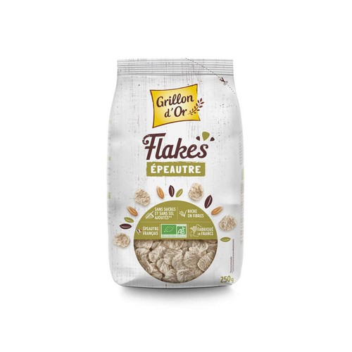[Par Naturalia] Grillon D'Or Flakes D'Épeautre Complet Sans Sucres Ajoutés Bio 250g