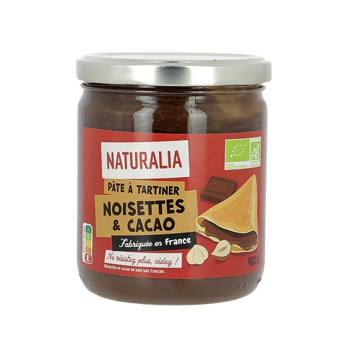 Naturalia Pâte à Tartiner 16% Noisettes & Cacao 400g