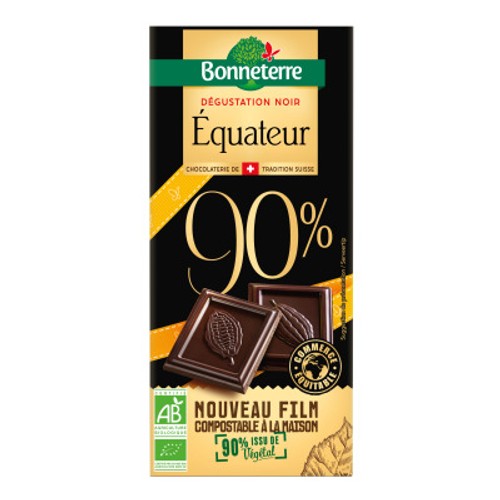 [Par Naturalia] Bonneterre Chocolat Noir Intense Equateur 90% Bio 80g
