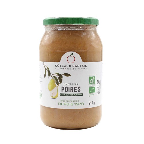 [Par Naturalia] Coteaux Nantais Purée De Poires Sans Sucres Format Family Bio 910g