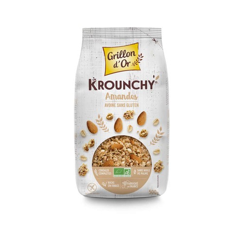 [Par Naturalia] Grillon D'Or Krounchy Amande & Avoine Sans Gluten Bio 500g