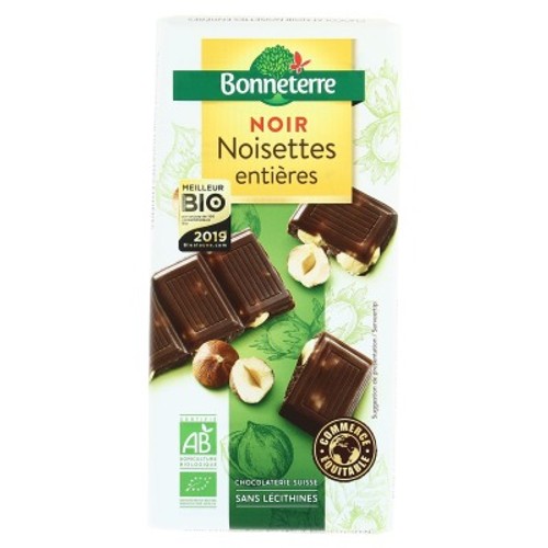 [Par Naturalia] Bonneterre Chocolat Noir Noisettes Entières Bio 200g