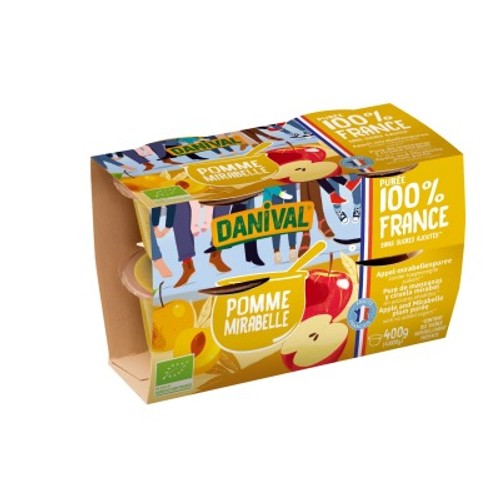 [Par Naturalia] Danival Dessert Pomme Mirabelle Sans Sucres Ajoutés Bio