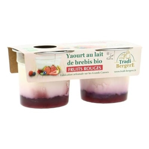 Tradi-Bergere Tradi Bergere Yaourt Au Lait De Brebis Aux Fruits Rouges Bio 2X100G