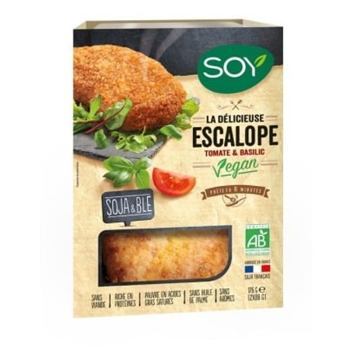 Soy Escalope Tomate & Basilic Vegan 176G Bio