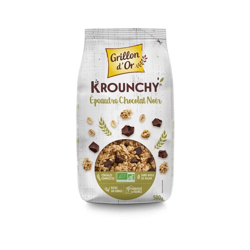 [Par Naturalia] Grillon D'Or Krounchy Epeautre & Chocolat Noir Bio 500g