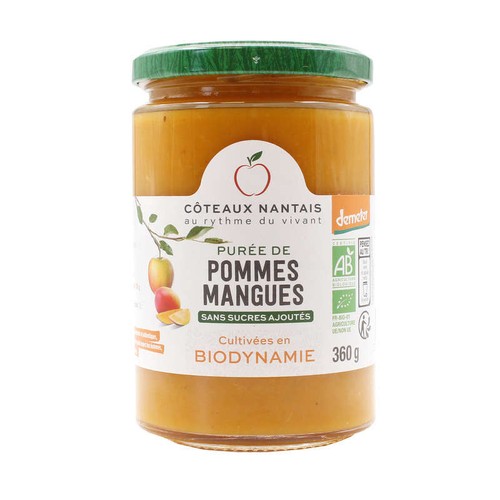 [Par Naturalia] Coteaux Nantais Purée Pomme Mangue Demeter Sans Sucres Ajoutés Bio 360g