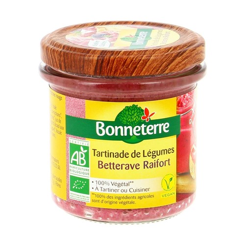 [Par Naturalia] Bonneterre Tartinade De Légumes - Betterave Raifort Bio 135g