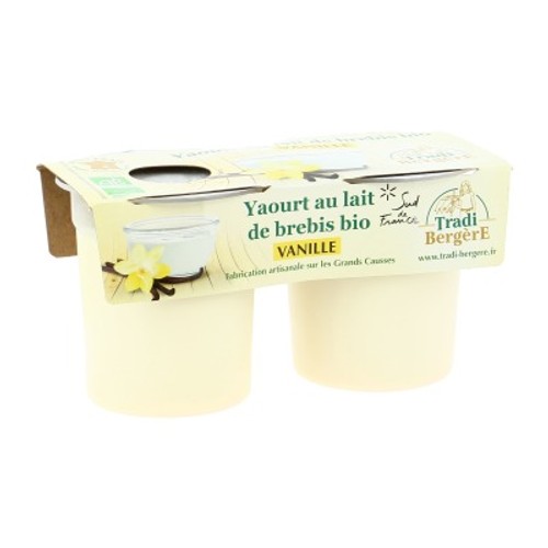 [Par Naturalia] Tradi-Bergere Yaourt Au Lait De Brebis À La Vanille Bio 2x125g
