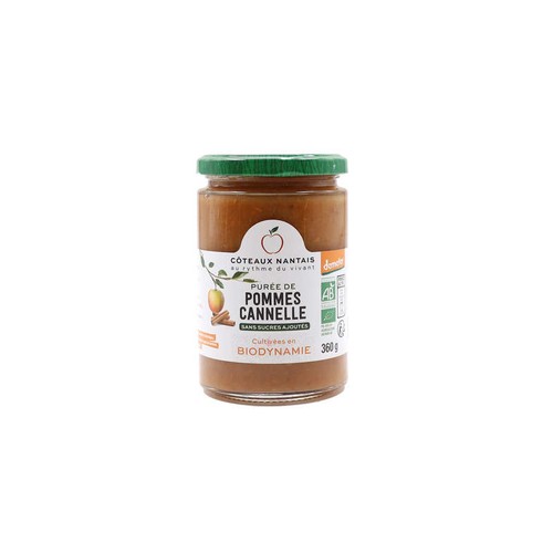 [Par Naturalia] Coteaux Nantais Purée de Pommes Cannelle Demeter Sans Sucres Bio 360g