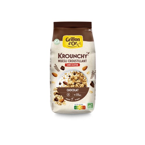 [Par Naturalia] Grillon D'Or Krounchy Chocolat & Avoine Sans Gluten 500G Bio