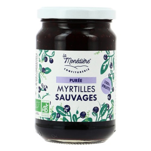 [Par Naturalia] La Monediere Purée de Myrtilles Sauvages Sans Sucres Ajoutés Bio 280g