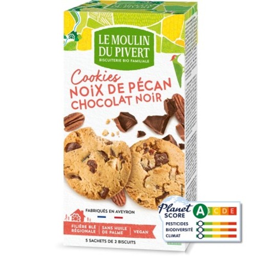 [Par Naturalia] Moulin Du Pivert Cookie Pécan & Pépites De Chocolat Bio 175g