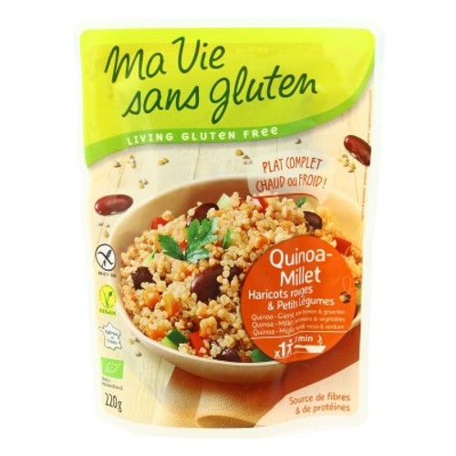 [Par Naturalia] Ma Vie Sans Gluten Quinoa Millet Haricots Rouges & Petits Légumes Bio 220g