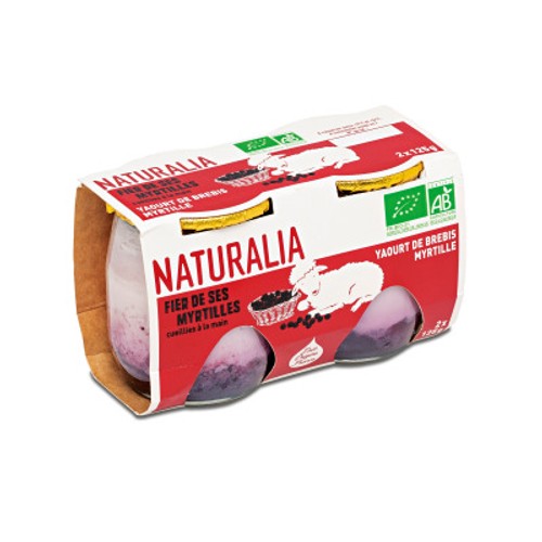 Naturalia Yaourt de Brebis Et Myrtilles Bio 2x125g