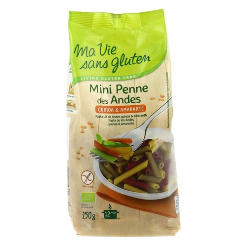 Ma Vie Sans Gluten Mini Penne Des Andes Sans Gluten Bio 250G
