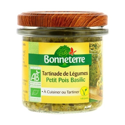 [Par Naturalia] Bonneterre Tartinade De Légumes Petits Pois Basilic Bio 135g