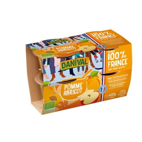 [Par Naturalia] Danival Dessert Pomme Abricot Bio 4x100g