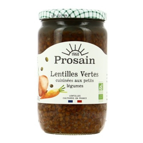 [Par Naturalia] Prosain Lentilles Vertes Cuisinées aux Petits Légumes Bio 660g