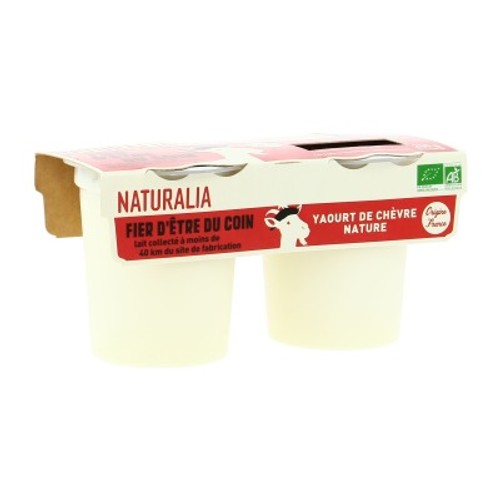 Naturalia Yaourt De Chèvre Nature Bio 2x125g