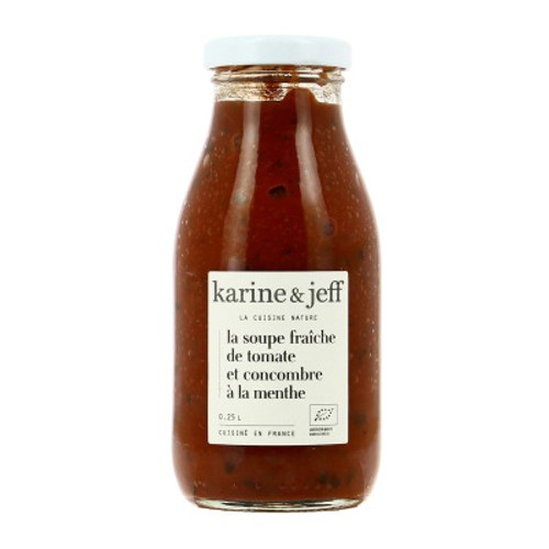 [Par Naturalia] Karine & Jeff Soupe De Tomate Et Concombre À La Menthe Bio 25cl