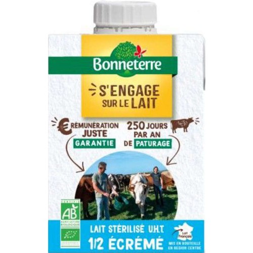 Bonneterre Lait Uht Demi-Écrémé 50Cl