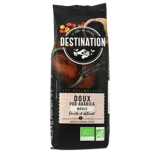 Destination Cafe Café Doux Moulu Filtre 100% Arabica Bio 250G