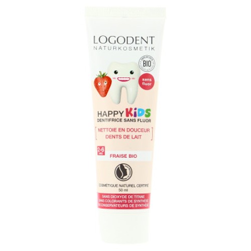 [Par Naturalia] Logona Dentifrice Enfant sans fluor Goût Fraise Bio 50ml