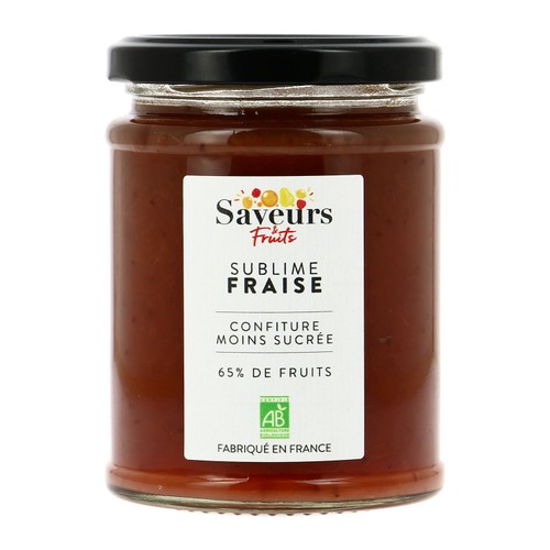 Saveurs & Fruits Confiture Fraise Moins Sucrée Bio 310g