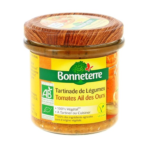 [Par Naturalia] Bonneterre Tartinade De Légumes Tomates Ail Des Ours Bio 135g