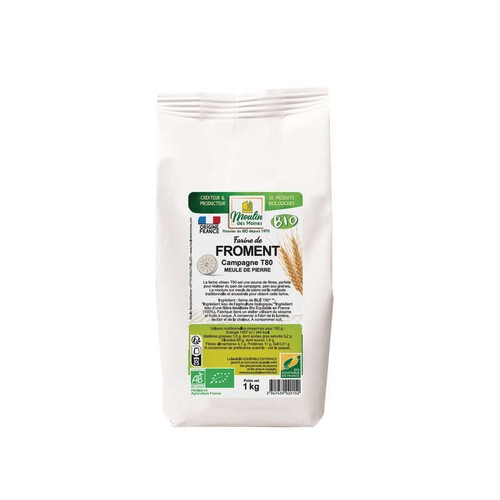 [Par Naturalia] Moulin Des Moines Farine de Froment Campagne Type T80 1kg