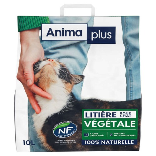 Casino animal plus Litière pour chat végétale 10L