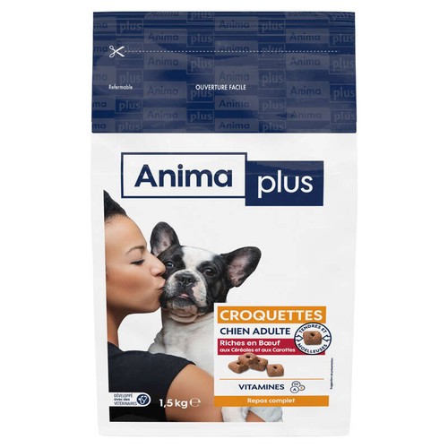 Casino Anima Plus Croquettes pour Chien Adulte Bœuf 1,5kg