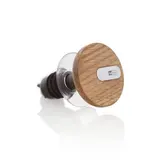 Adhoc Bouchon et bec verseur en chêne et inox, 1 pièce