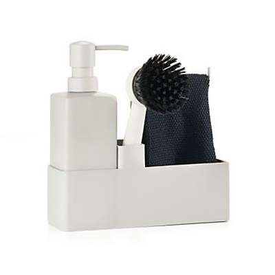 Zone Denmark Ensemble de Vaisselle avec torchon Gris, 4 pièces