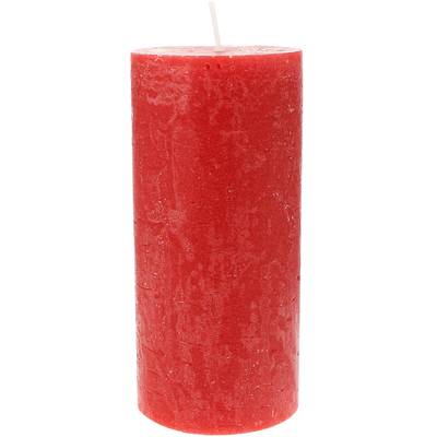 Ambiances Devineau Bougie cylindrique rustique coloré rouge or 70H150, 1 bougie