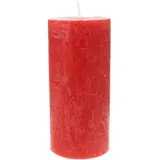 Ambiances Devineau Bougie cylindrique rustique coloré rouge or 70H150, 1 bougie