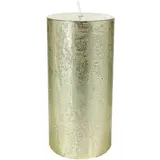 Ambiances Devineau Bougie cylindrique rustique colorée or blanc 70H150, 1 bougie
