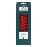 Ambiances Devineau Bougies flambeaux torsadées rouges, 4 bougies