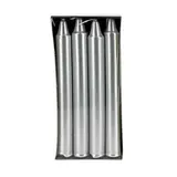 Ambiances Devineau Boîte de 8 bougies droites argent