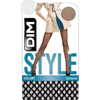 Dim Collant noir Résille 73D, Taille 1/2