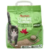 Auchan Litière Végétale Agglomérante Compostable pour Chat, 7L