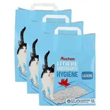 Auchan Litière absorbante légère pour chat, Lot de 3x10L