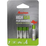 Auchan 4 piles HR03 / AAA rechargeable haute performance 1000 MAH, 4  piiles