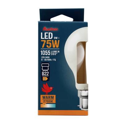 Auchan Ampoule B22 - 11W Blanc Chaud opaque, B22  75W