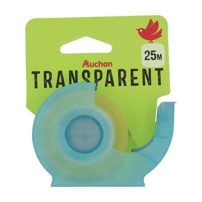Auchan Rouleau ruban adhésif transparant, 1 rouleau