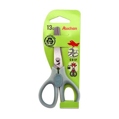 Auchan Ciseaux pour droitier 13 cm avec sécurité, 1 paire de ciseaux