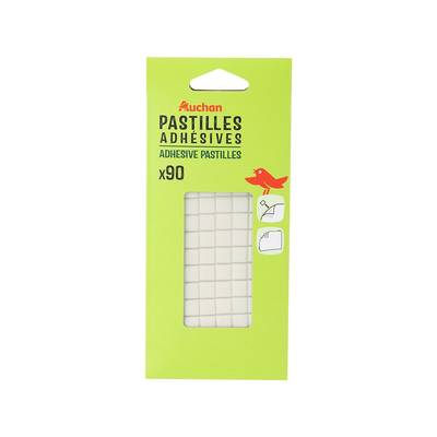 Auchan Pastilles adhésives repositionnables, 90 pastilles