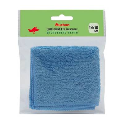 Auchan Chiffonnette en microfibre pour ardoise, 1 chiffonnette Dimensions : 19 x 19 cm